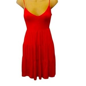 Red tiered cami dress. Women's size X-small New with tags